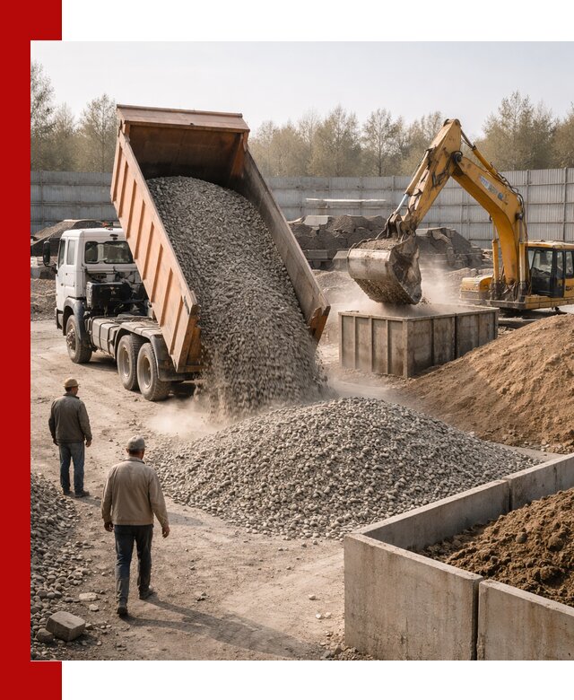 Доставка нерудных материалов с погрузкой и разгрузкой в Чите