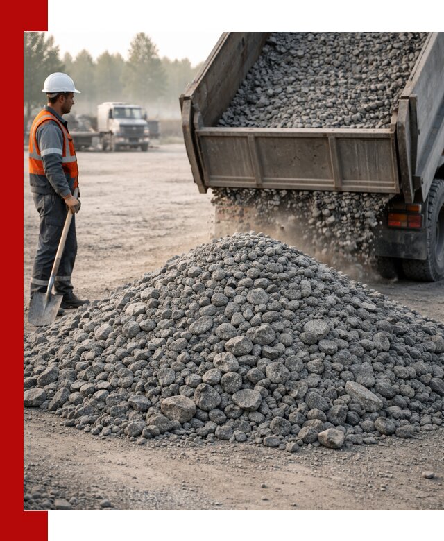 Гранитный щебень фракции 100–201 для строительства в Чите