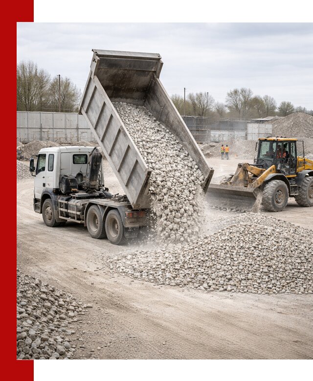 Доставка и продажа известнякового щебня в Чите