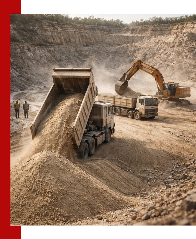 Карьерный песок навалом с доставкой в Чите