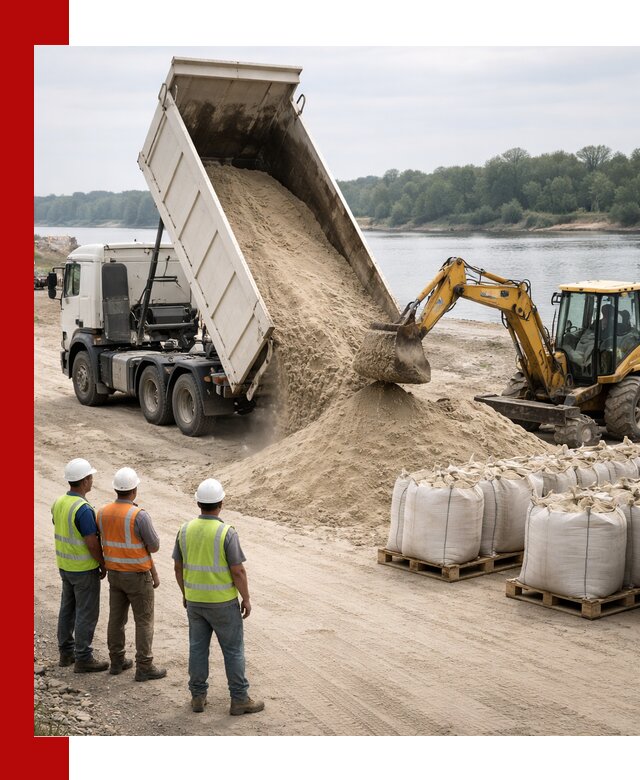 Доставка речного песка в Чите самосвалами и погрузкой