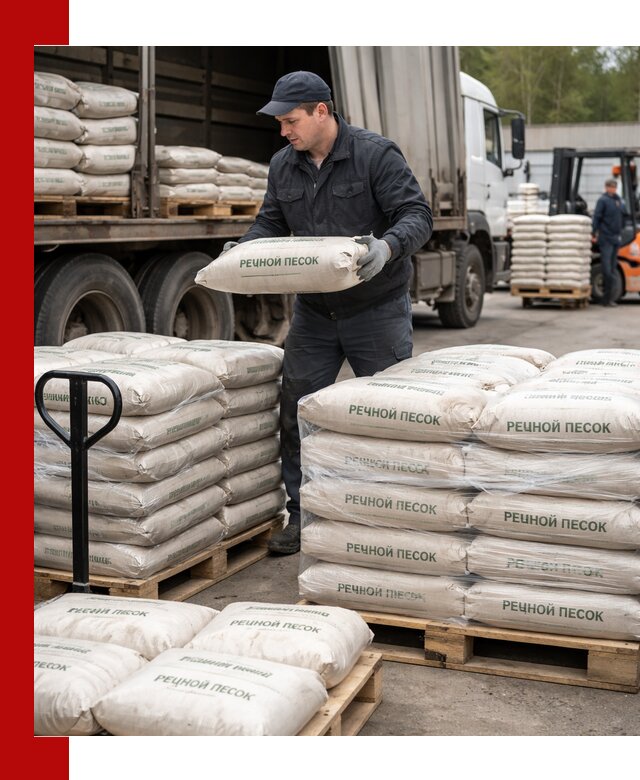 Речной песок в мешках с доставкой в Чите