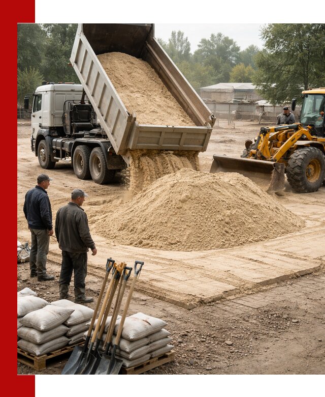 Доставка мытого песка в Чите с самосвалами по выгодной цене