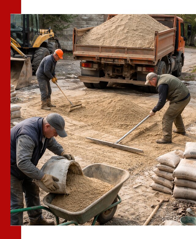 Поставка песка для стяжки в Чите с быстрой доставкой