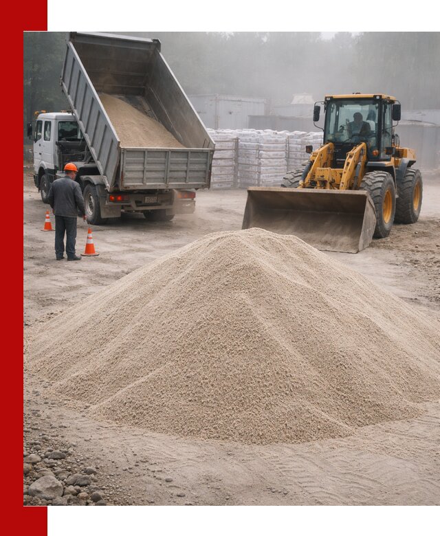 Кварцевый песок фракция 0–8 для стройработ в Чите