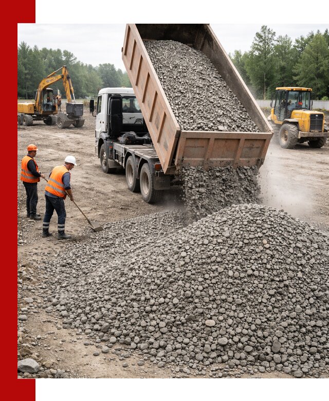 Доставка гравия фракции 40-70 в Чите оптом и в розницу