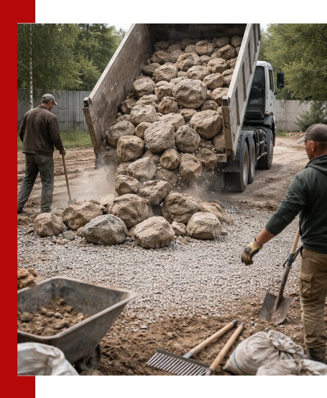 Доставка и укладка булыжника в Чите