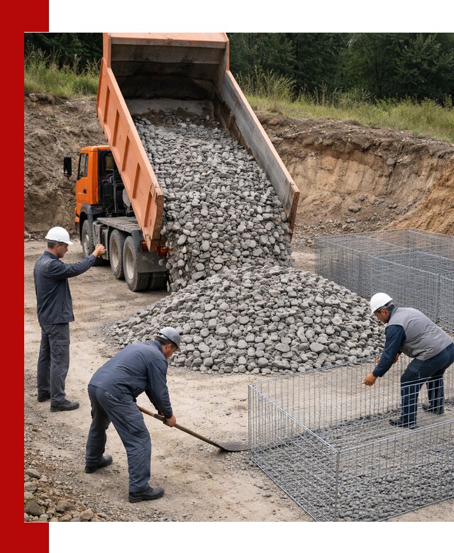 Камень для габионов с доставкой в Чите быстро и надёжно