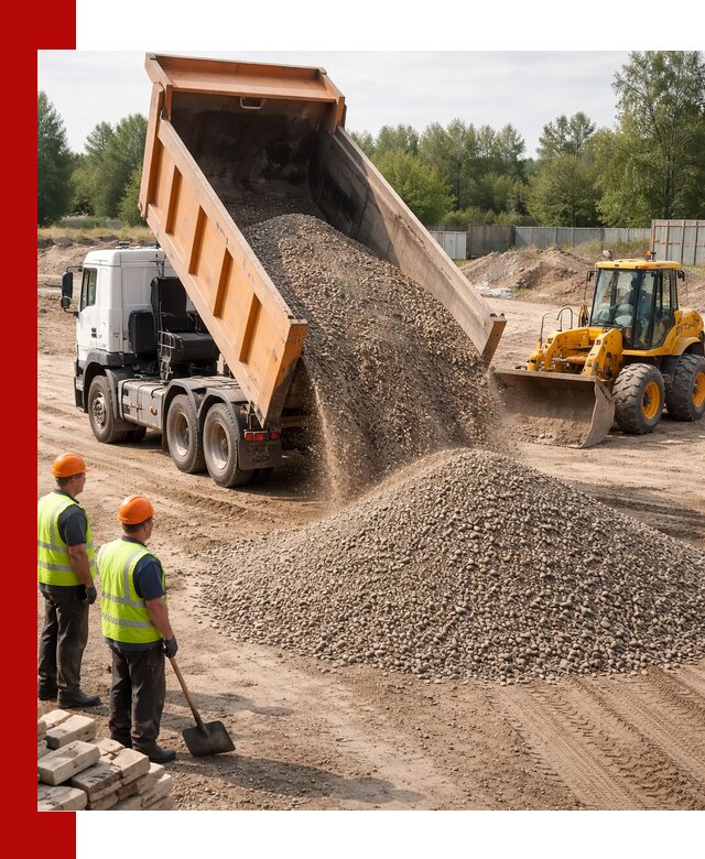 Доставка щебёночно-песчаной смеси ЩПС С7 в Чите