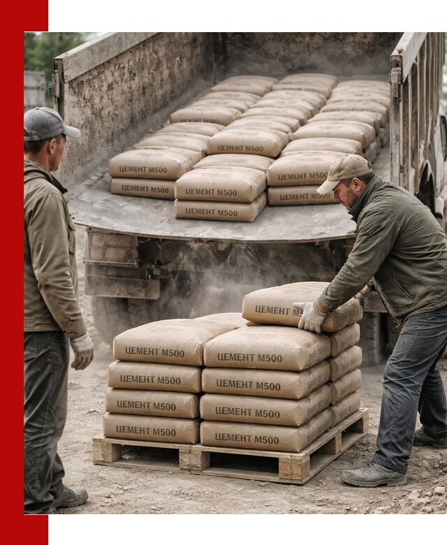 Цемент М500 с доставкой самосвалом в Чите