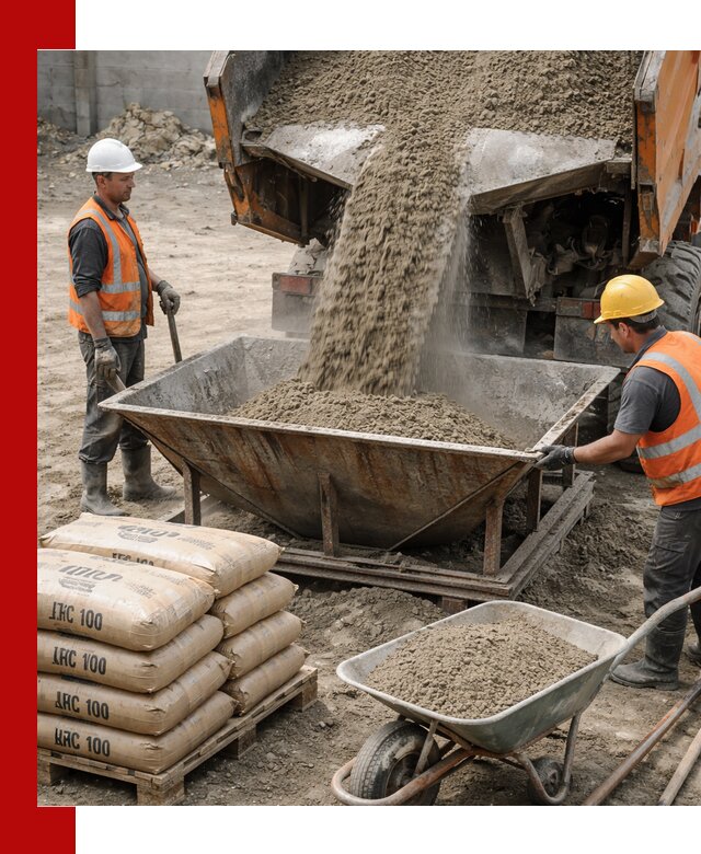 Доставка цементно-песчаной смеси М100 в Чите