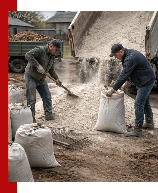 Доставка извести пушонки в Чите оптом и мелким оптом