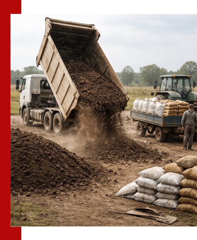 Доставка грунта и удобрений оптом в Чите для сельхоз и строительства