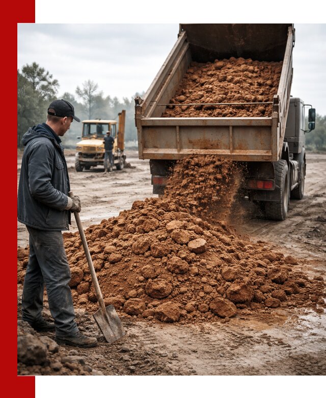 Глина для засыпки в Чите с доставкой самосвалами