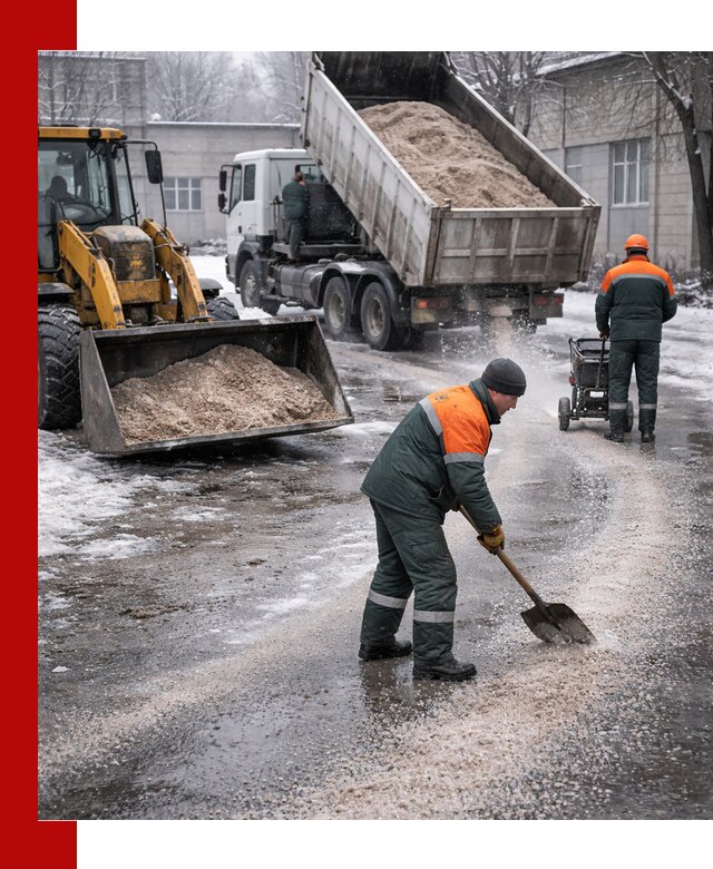 Реагент против гололеда с доставкой и нанесением в Чите
