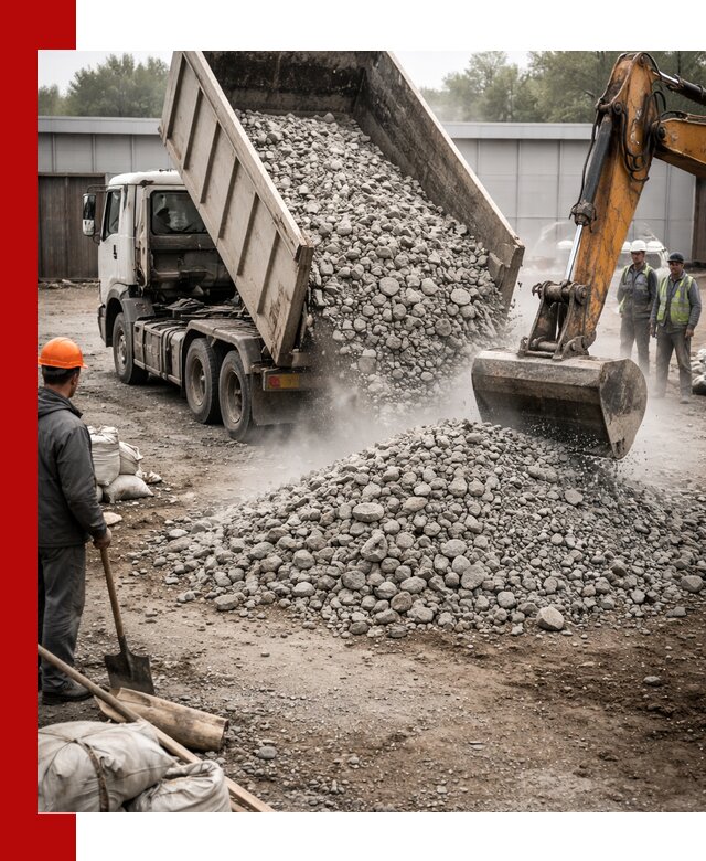 Доставка дробленого бетона в Чите оптом и в розницу