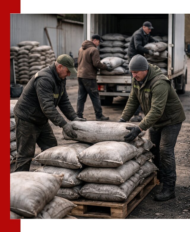 Доставка угля в мешках по выгодным ценам в Чите