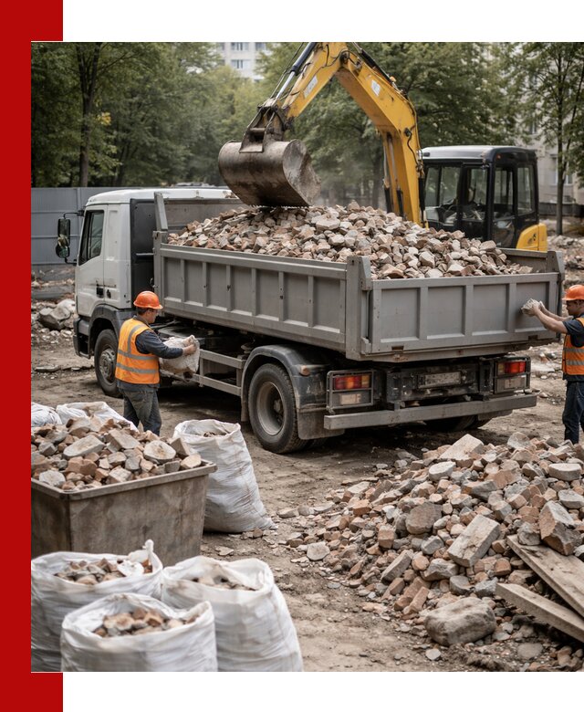 Вывоз строительного мусора в Чите с самосвалами и контейнерами